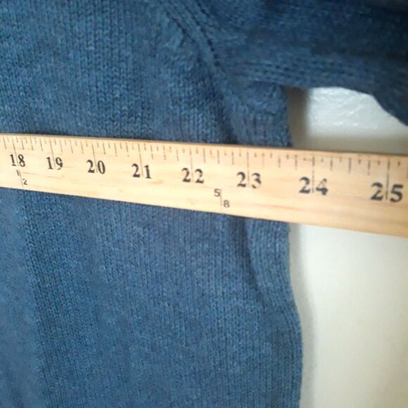 Croft & Barrow Mock Neck Sweater Men XXL Blue Slate Heather 1/4 Zip Up Knit - Picture 5 of 11